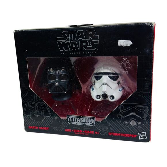 Star Wars: Black Series Titanium Series Darth Vader And Stormtrooper Helmets #3 - Picture 1 of 5